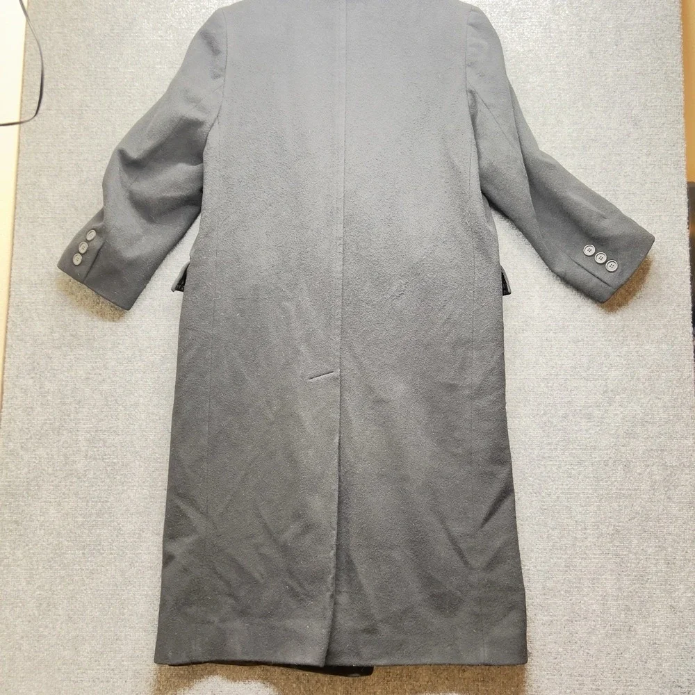 Vintage Evan Picone Black Wool Blend‎ Coat Size 12 Alpaca Mohair Minimalist